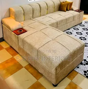 Cream 5 Seater L Shaped Chair