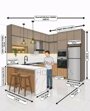 Kitchen Cabinets U Shape Designs From 800,000/- Per Running Meter