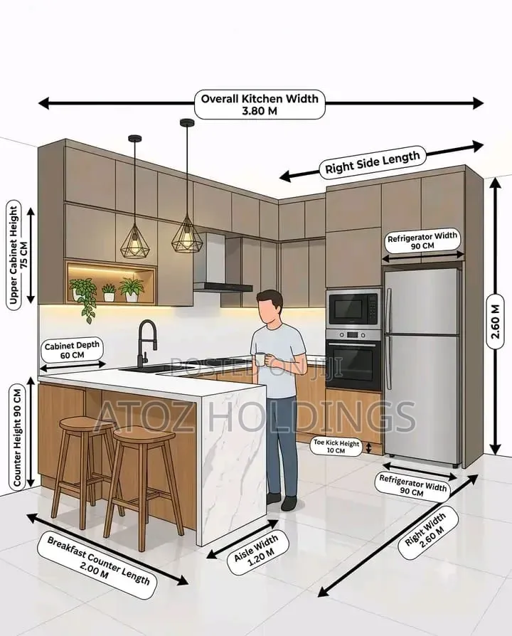Kitchen Cabinets U Shape Designs From 800,000/- Per Running Meter