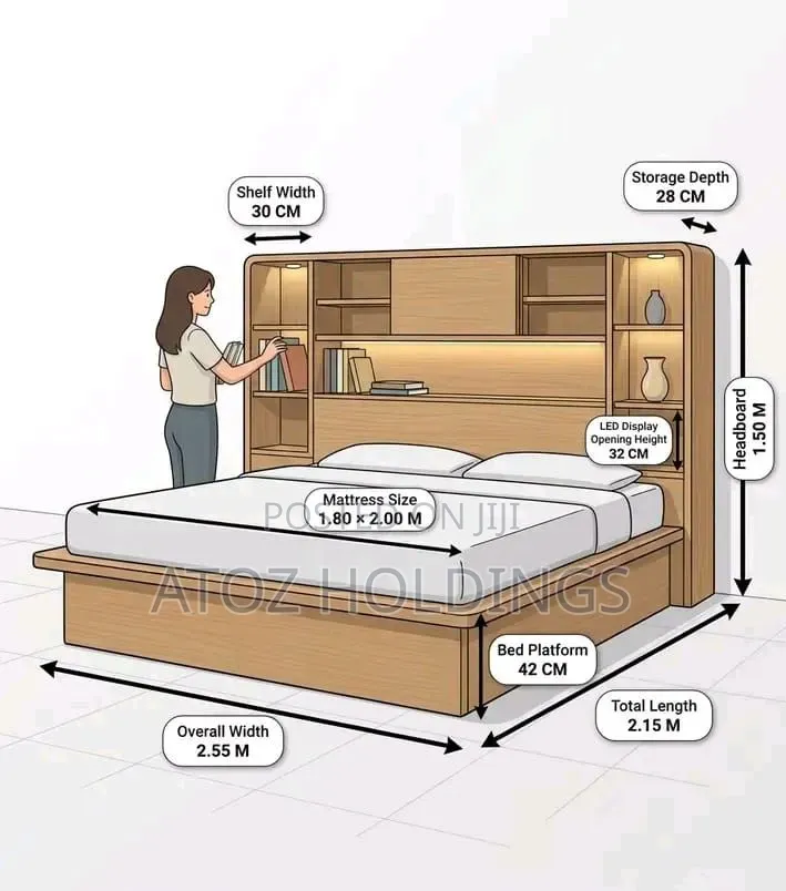 Beds/Storage Wooden Beds in All Sizes Colours From 2,000,000/- Only