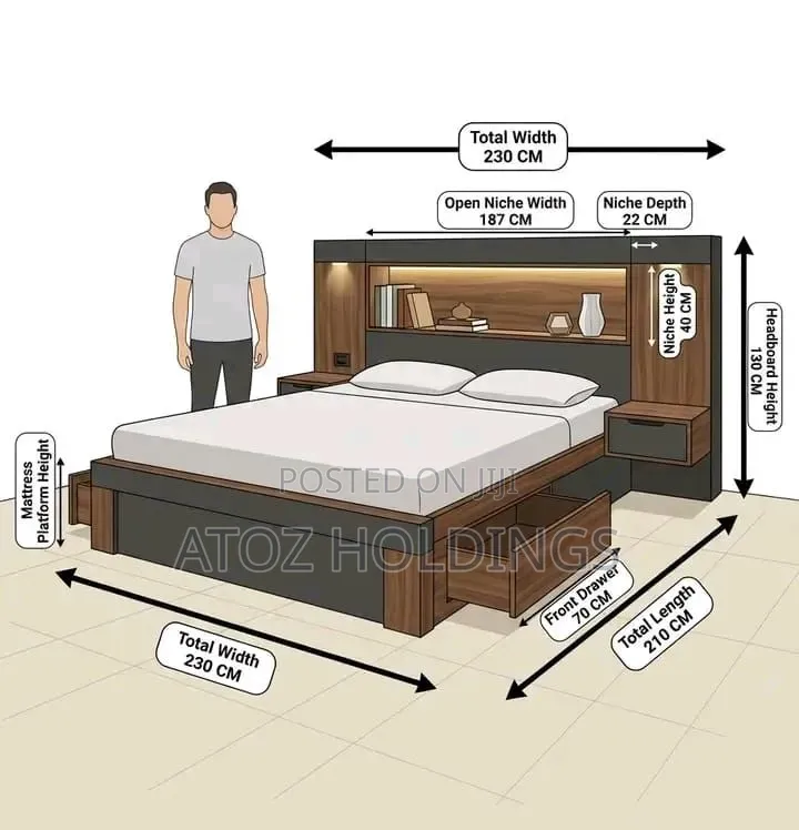 Beds/Storage Wooden Beds in All Sizes Colours From 2,000,000/- Only