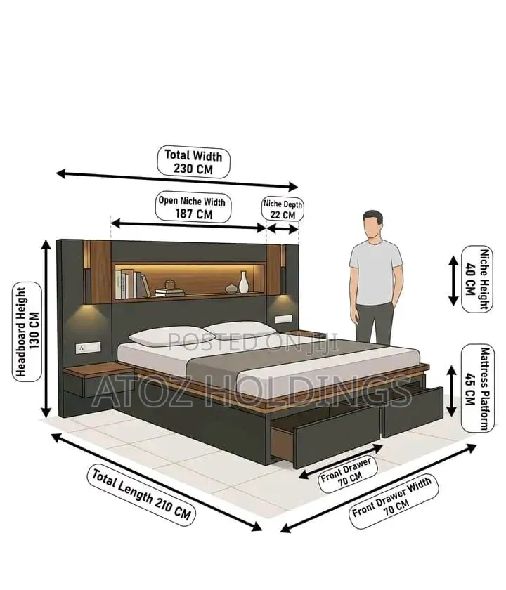 Beds/Storage Wooden Beds in All Sizes Colours From 2,000,000/- Only