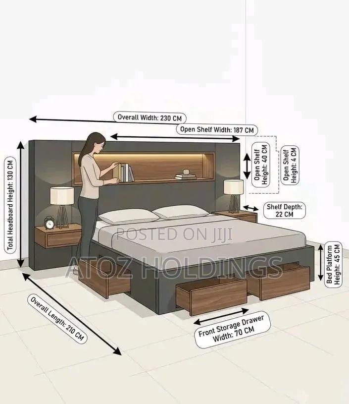 Beds/Storage Wooden Beds in All Sizes Colours From 2,000,000/- Only