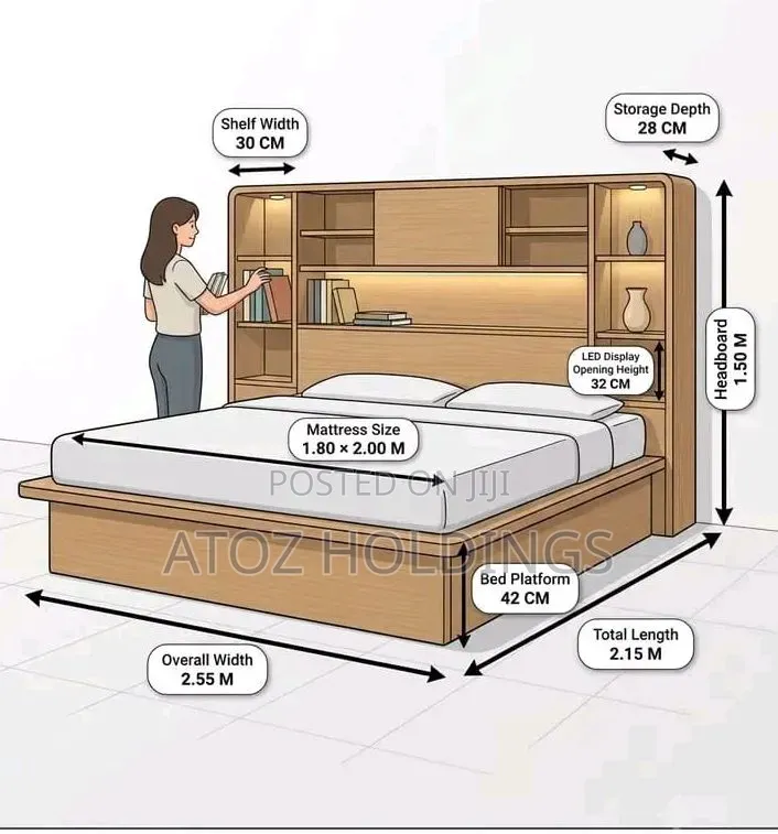 Beds/Storage Wooden Beds in All Sizes Colours From 2,000,000/- Only