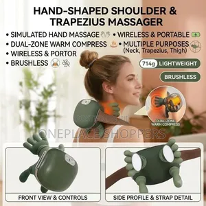 4D Neck Shoulder Massager Deep Tissue Shiatsu Bionic Palm Kneading