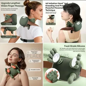 4D Neck Shoulder Massager Deep Tissue Shiatsu Bionic Palm Kneading