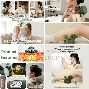 4D Neck Shoulder Massager Deep Tissue Shiatsu Bionic Palm Kneading