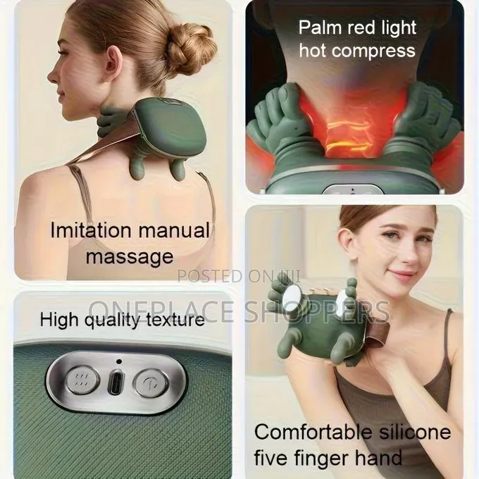 4D Neck Shoulder Massager Deep Tissue Shiatsu Bionic Palm Kneading