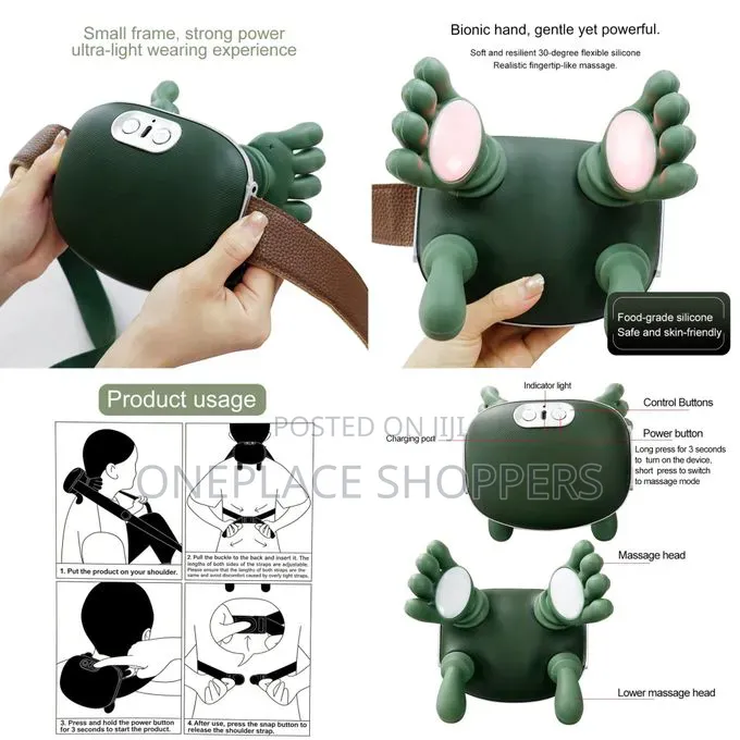 4D Neck Shoulder Massager Deep Tissue Shiatsu Bionic Palm Kneading