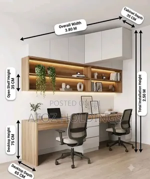Office Desk Work Stations 2 in One in Any Colour From 2,500,000/-
