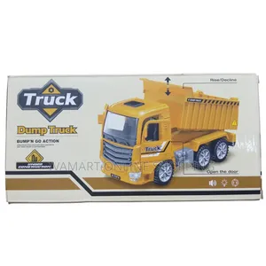 Kids Interactive Yellow Dump Truck Toy – Bump 'N Go, Lights Sounds