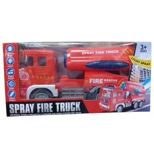 SPRAY FIRE TRUCK TOY for Kids – Lights, Sound, Spray and Launcher!