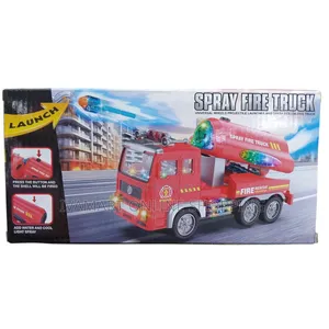 SPRAY FIRE TRUCK TOY for Kids – Lights, Sound, Spray and Launcher!
