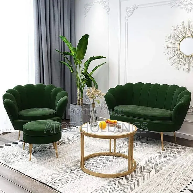 Sofas/3 Seaters Accent Sofa Set Pouf in Any Colour From 1,500,000/-