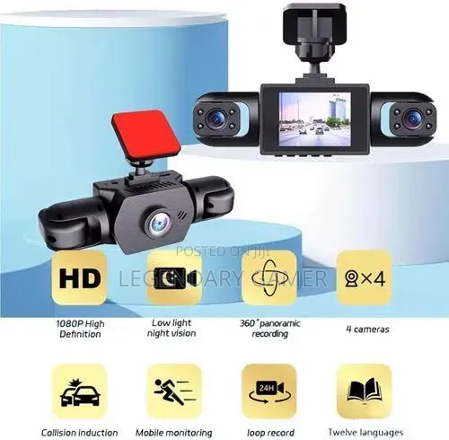 Triple Lens Car Dashcam