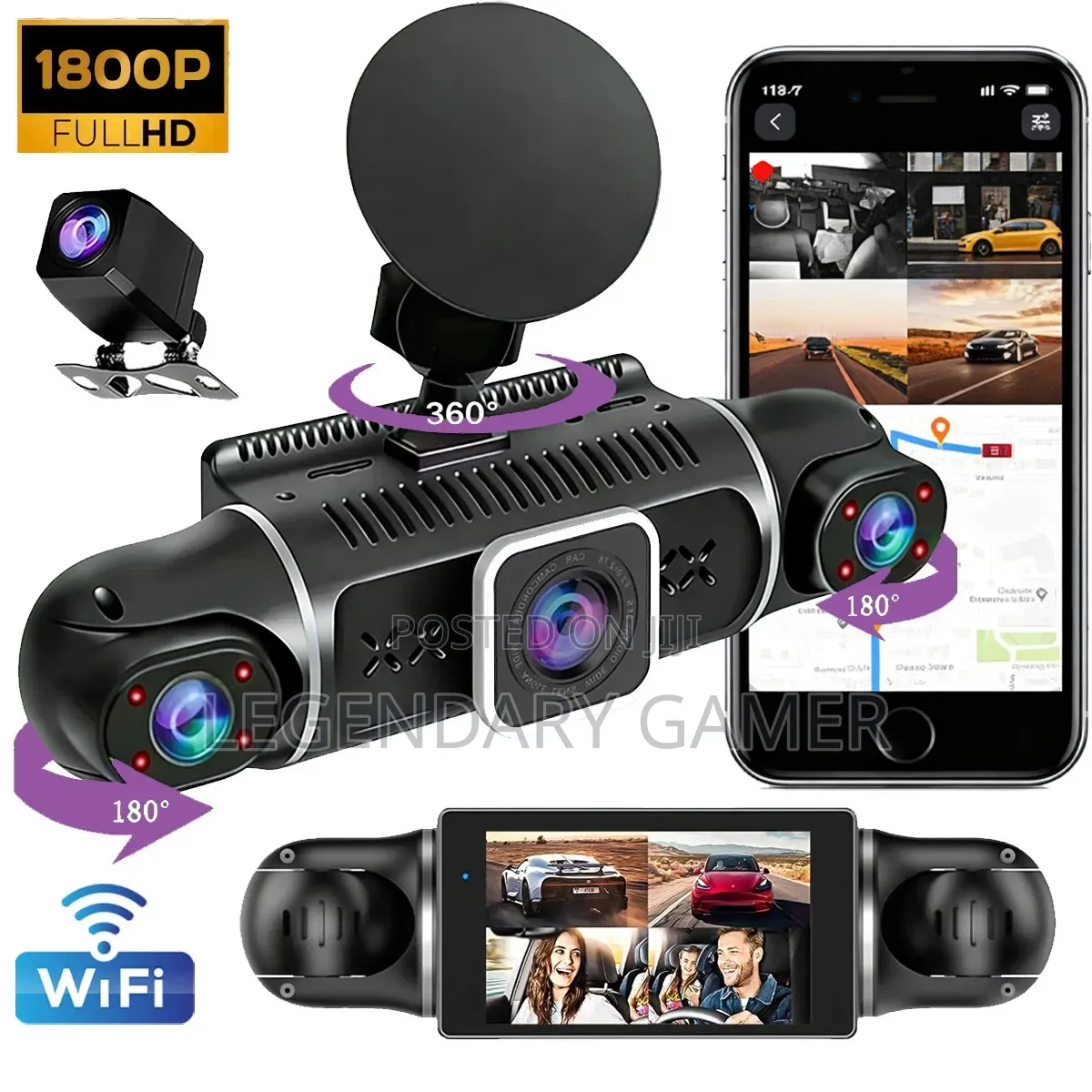 Triple Lens Car Dashcam