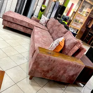 L Shaped Sofa With Springs and Fiber