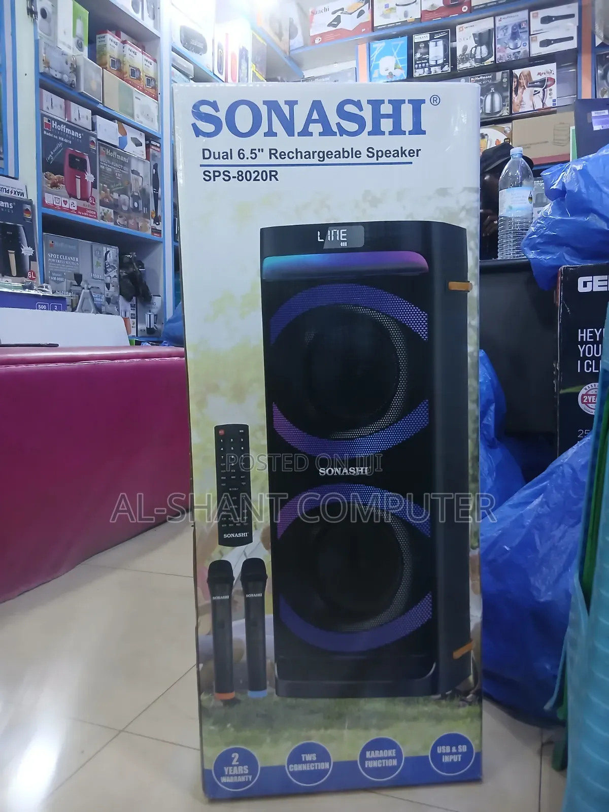 Saonashi Dual Rechargeable Speaker With Microphone