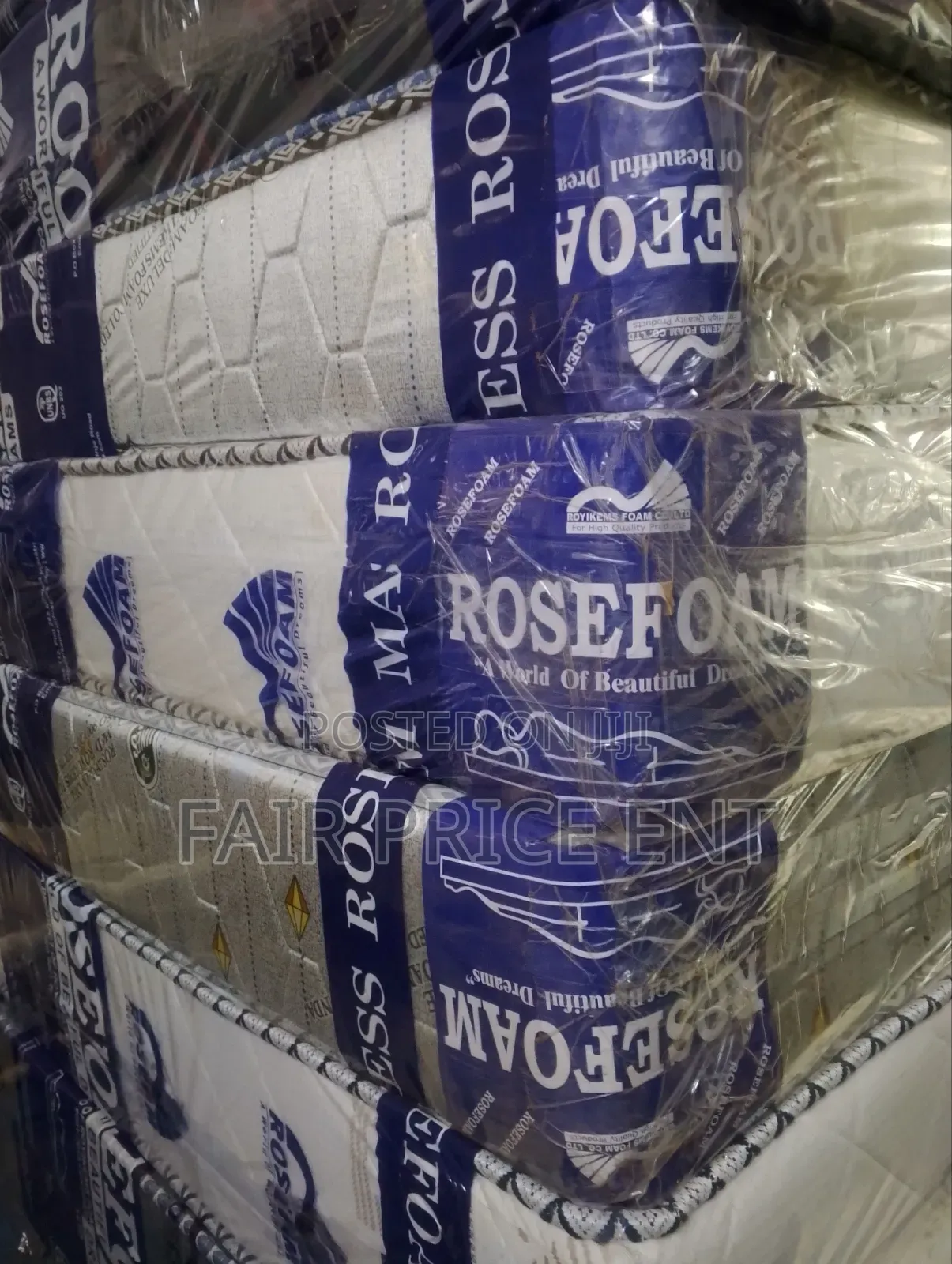 Rosefoam Mattress High Density. 5*6*8inches.( Gray)
