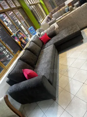 C Arm Brown Sofa