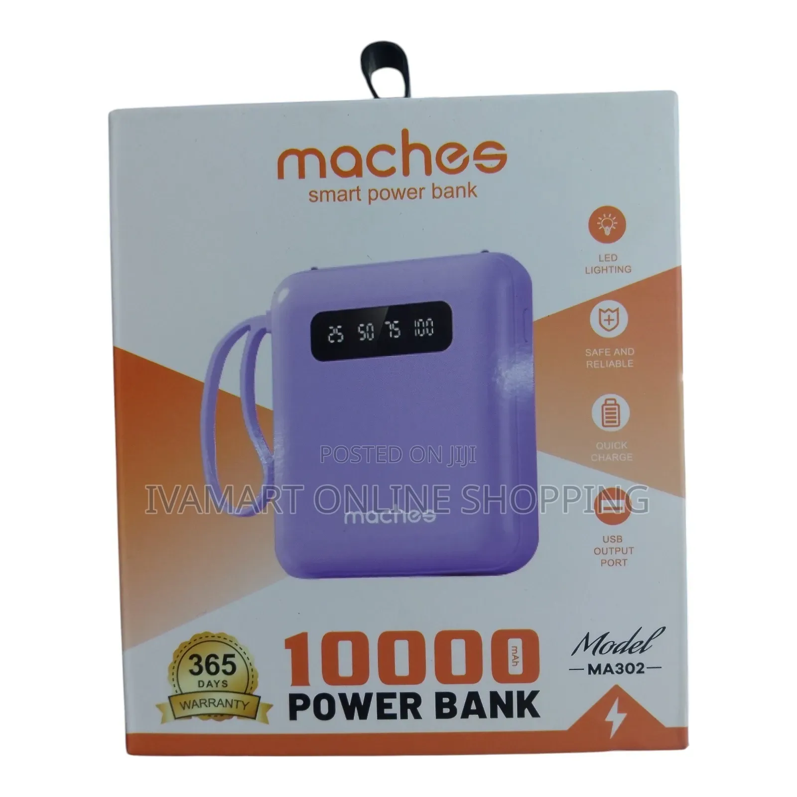 PORTABLE MACHES 10000mAh Smart Power Bank – Digital Display