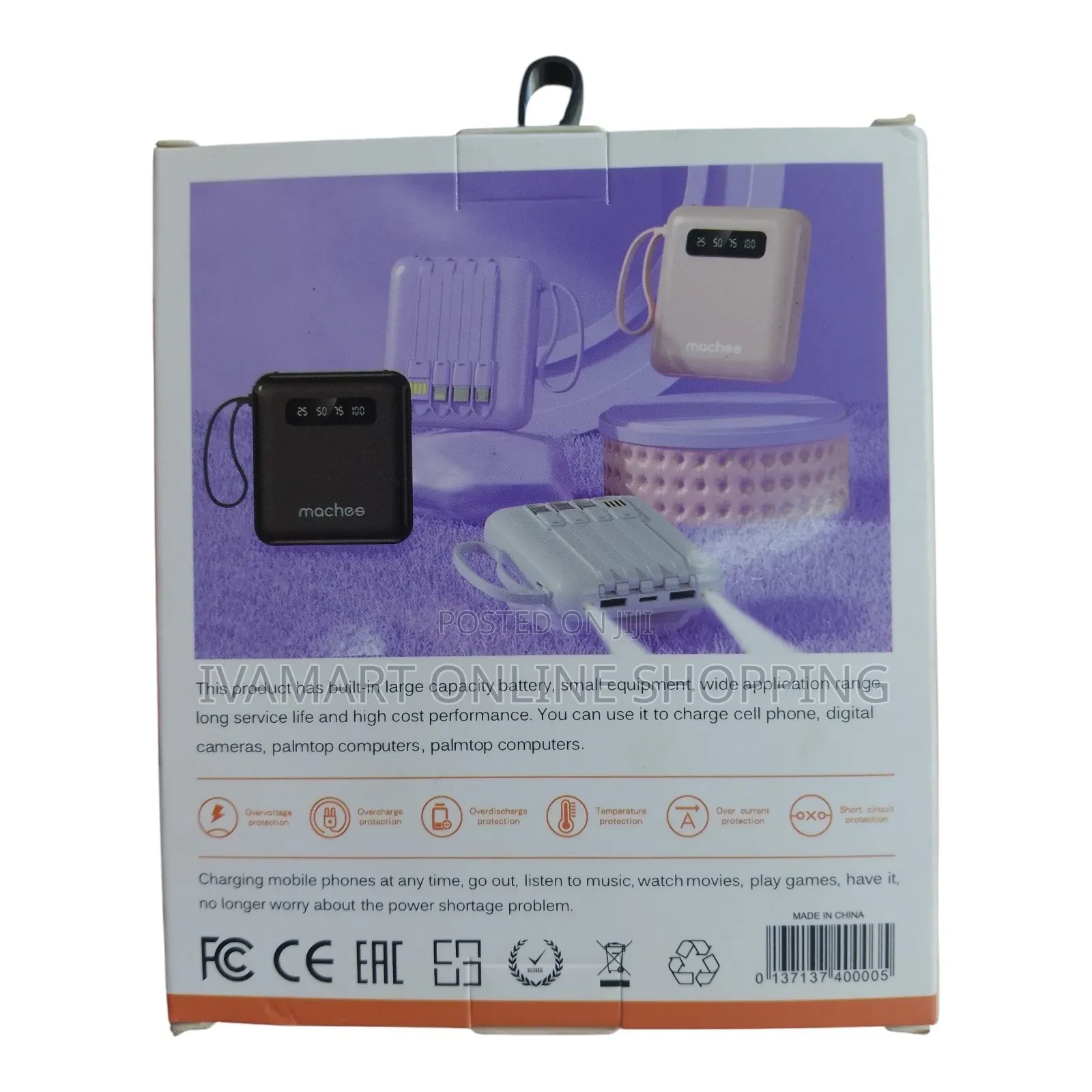 PORTABLE MACHES 10000mAh Smart Power Bank – Digital Display
