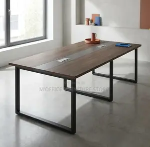 Metallic Stand Boardroom Table