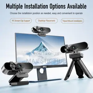 8MP Autofocus Webcam, 120° Wide Angle, Dual Mic for PC Laptop