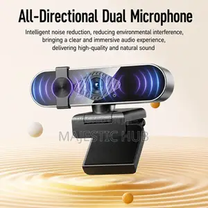 8MP Autofocus Webcam, 120° Wide Angle, Dual Mic for PC Laptop