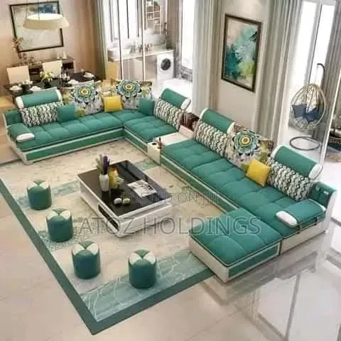 Sofas/U Sofas Full Set + Center Table,4 Poufs 11 Pillows 3,50,000/-