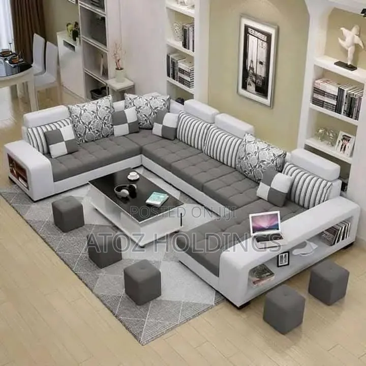 Sofas/U Sofas Full Set + Center Table,4 Poufs 11 Pillows 3,50,000/-