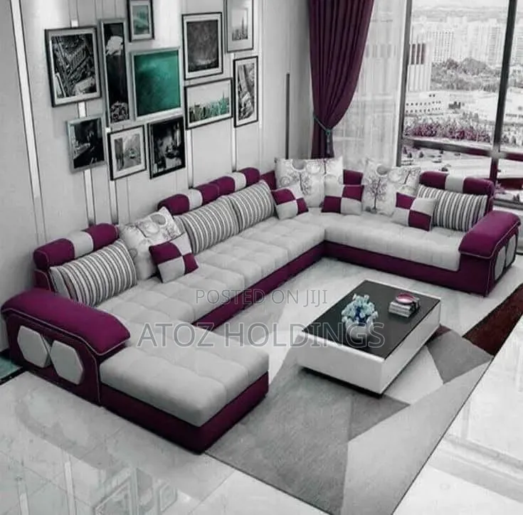 Sofas/U Sofas Full Set + Center Table,4 Poufs 11 Pillows 3,50,000/-