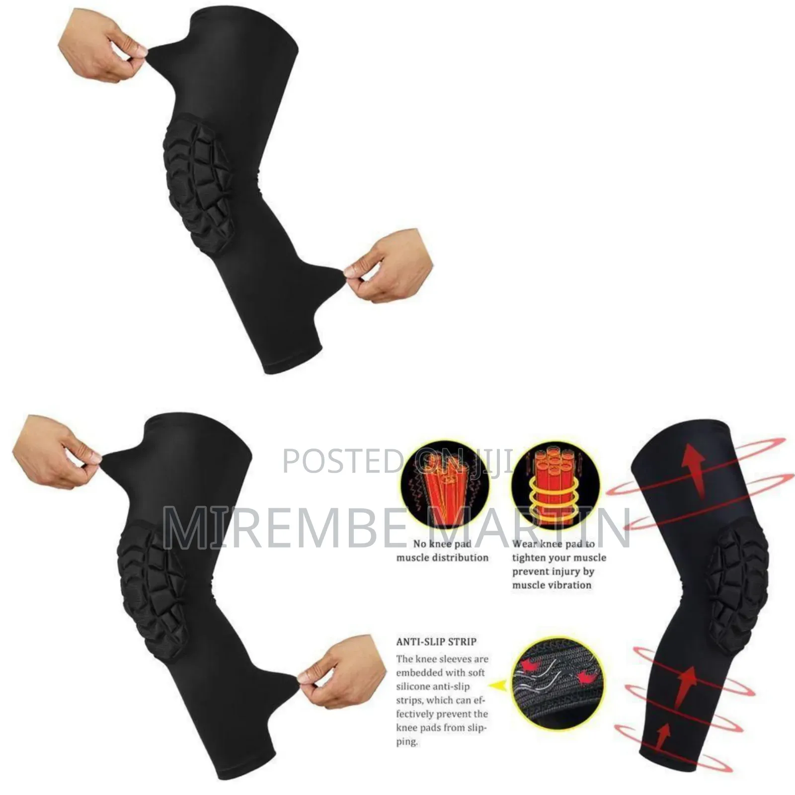 Professional Padded Compression Leg Sleeve for Sports and Impact