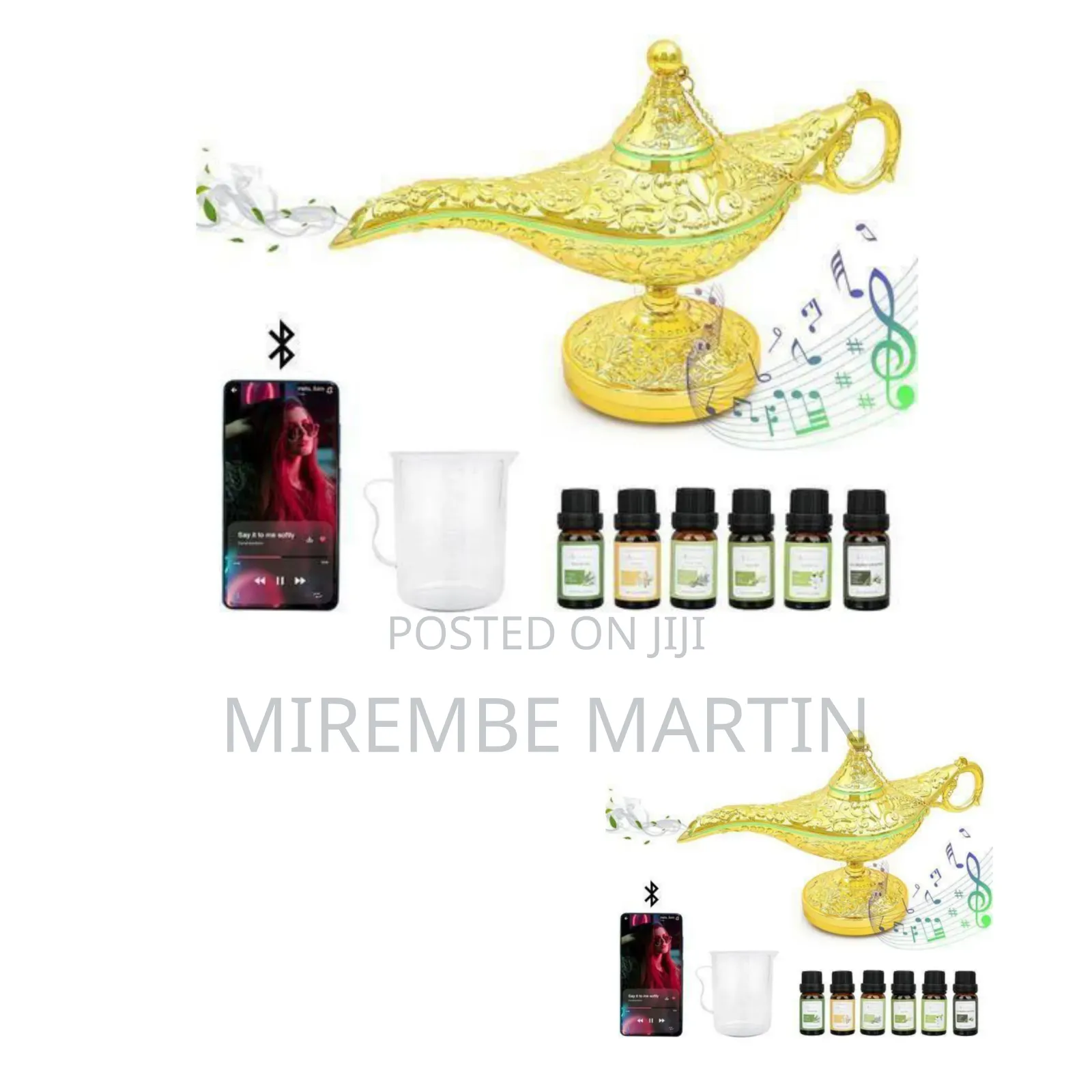 Aladdin's Lamp" Aroma Diffuser With Bluetooth Speaker
