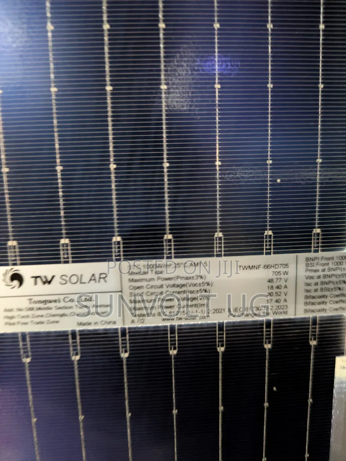 705watts Solar Panel