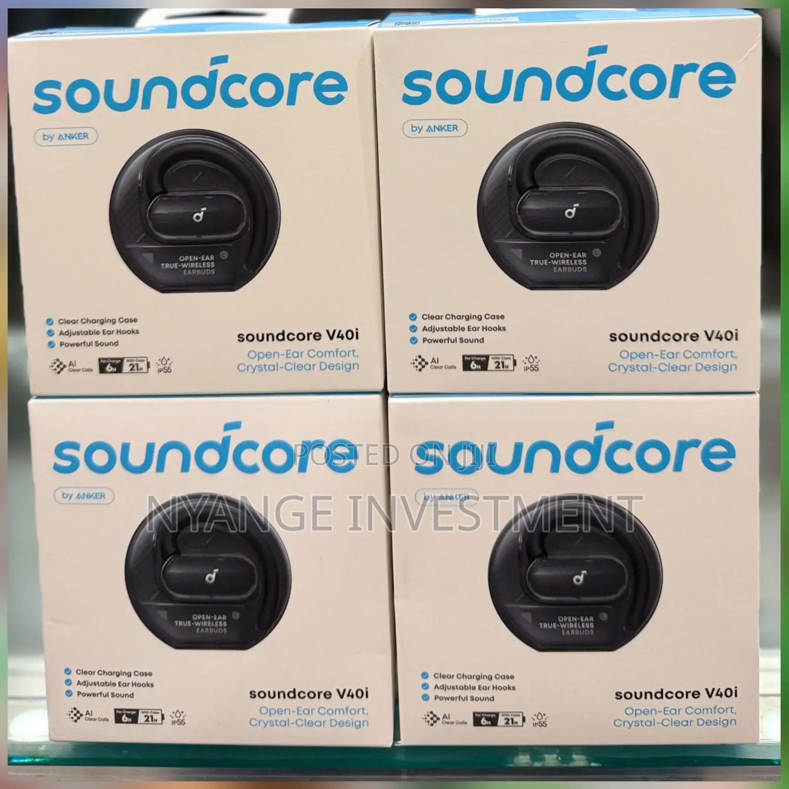 Soundcore V40i by Anker Open Ear Earbuds, Open Ear Headphones -