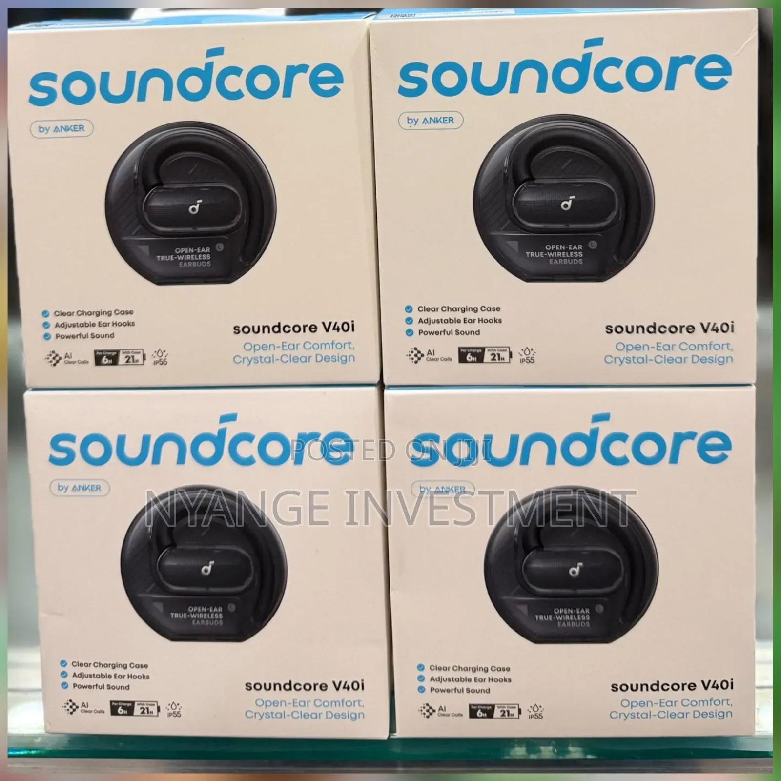 Soundcore V40i by Anker Open Ear Earbuds, Open Ear Headphones -