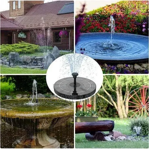 Garden Floating Solar Water Fountain With 5 RGB LED Lights 
Floating