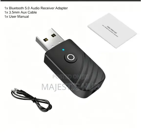 BT 3-in-1 Bluetooth 5.0 Adapter, AUX Audio Transmitter Receiver