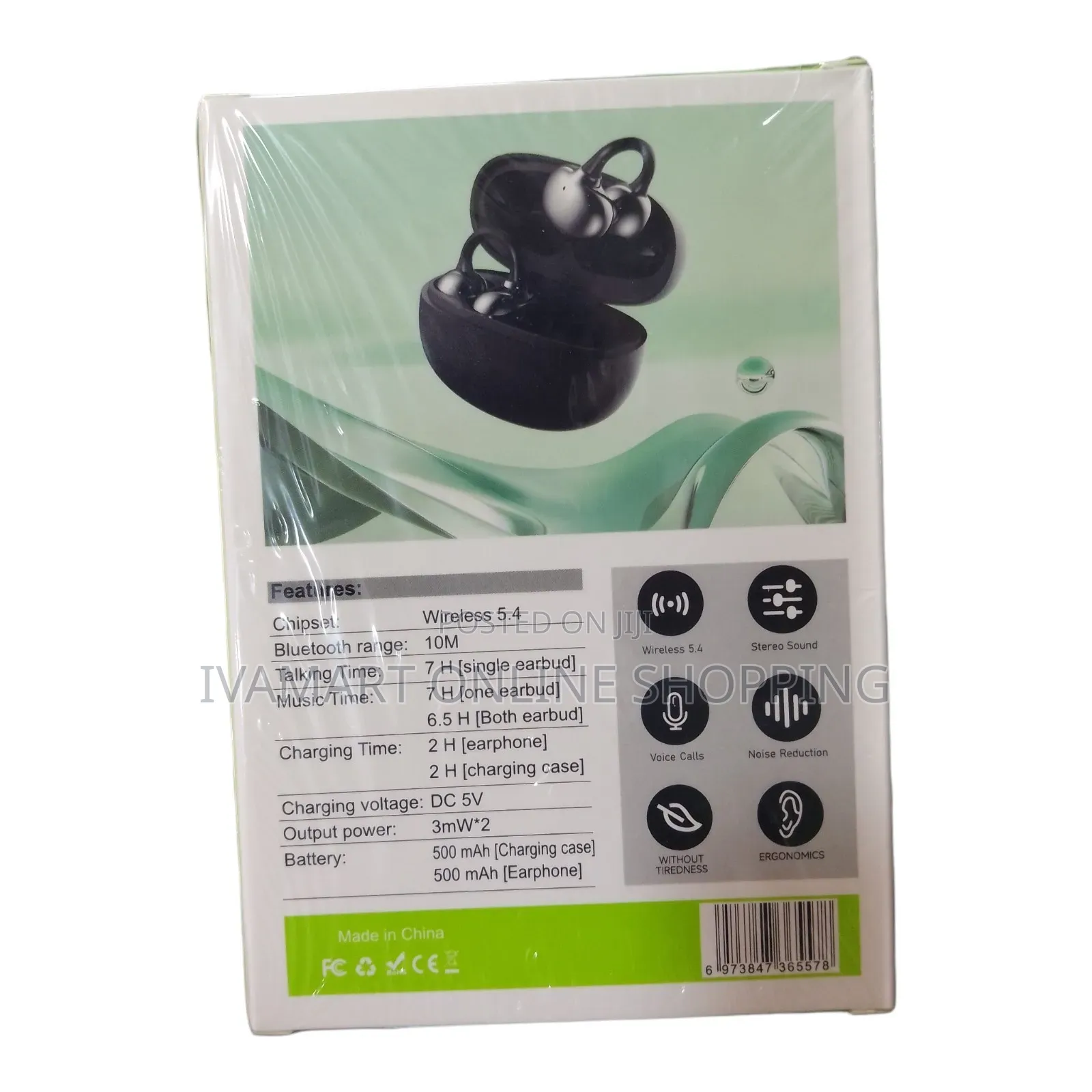 TC -11 OWS Wireless Earbuds - 7H Music Time, 28H PlayTime, Waterproof