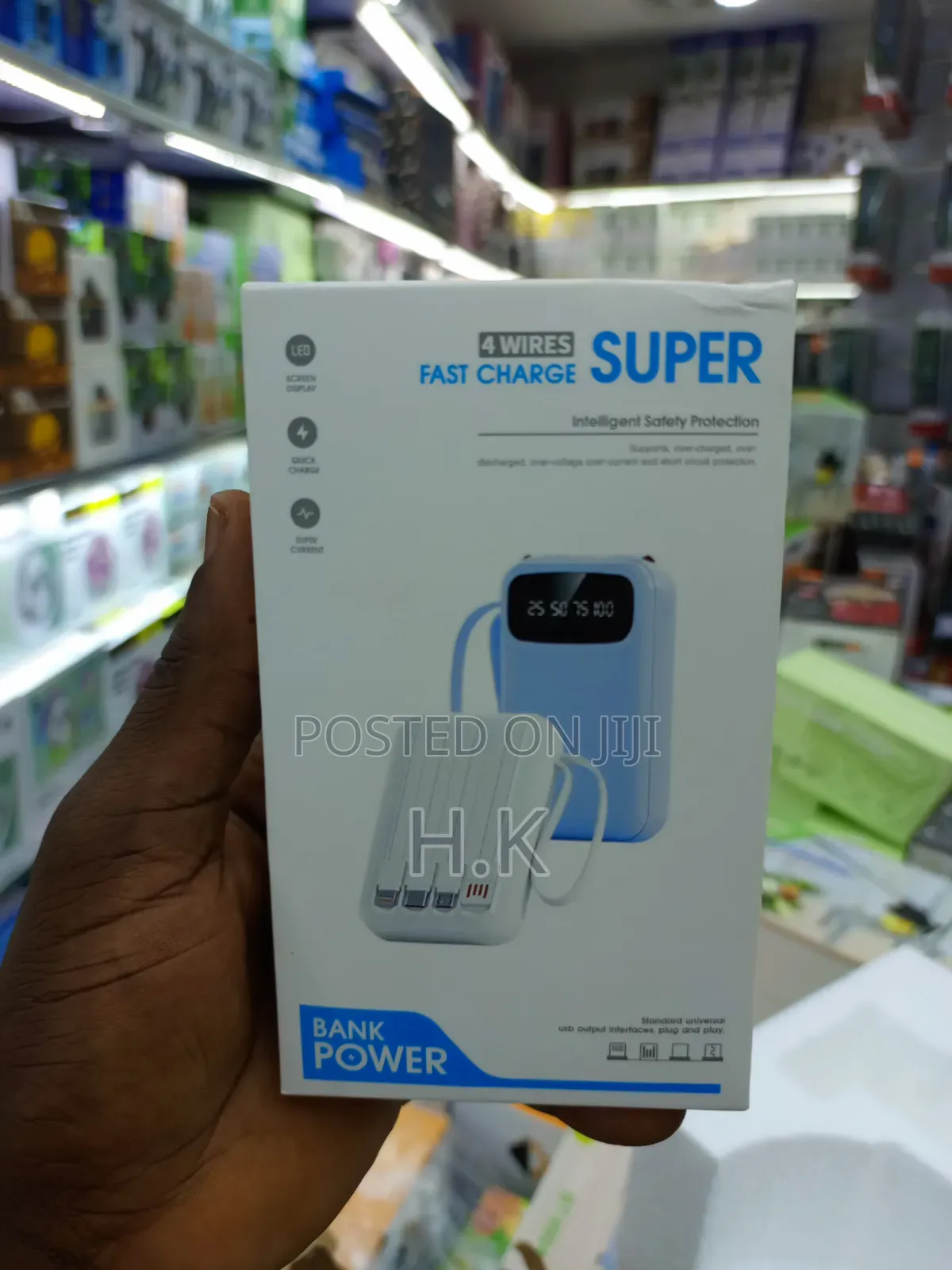 Portable 4 Wires Fast Charge Super Power Bank