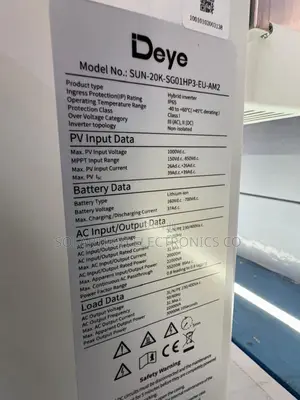 Deye 20kW 3-Phase Hybrid Solar Inverter 32kW PV 1000V HV