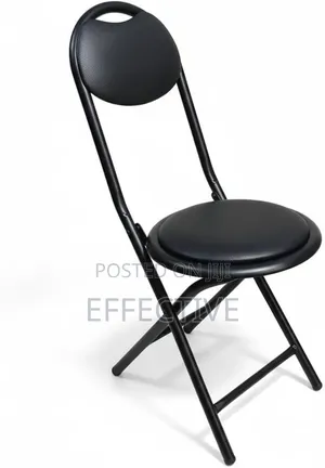 Black Folding Stool