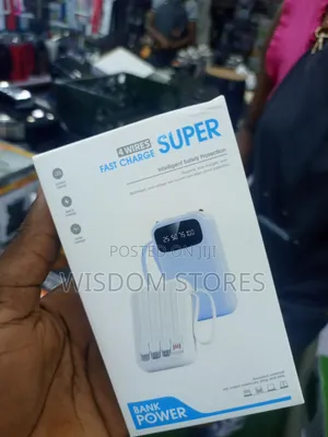 20000mAh Mini Power Bank 4 In1 Built-in Cable Power Bank
