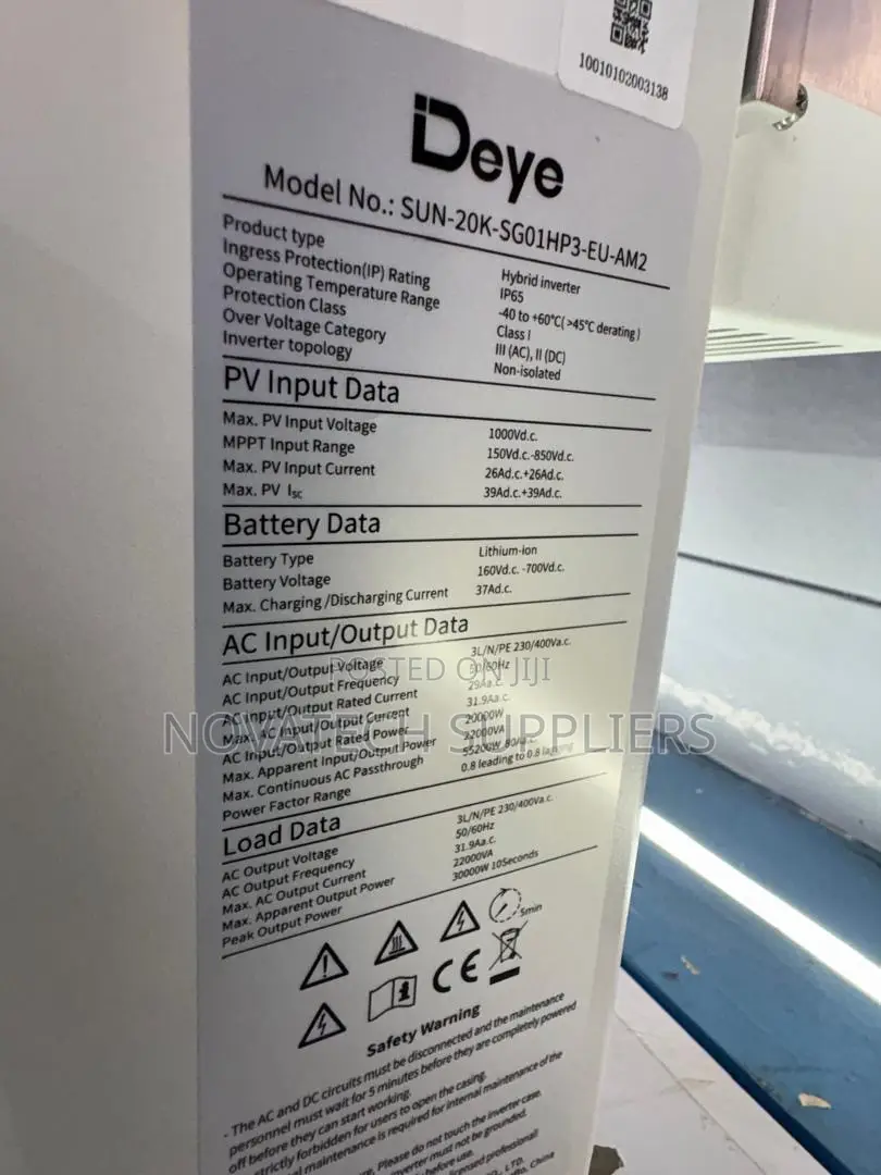 Deye SUN--SG01HP3-EU-AM2 20kW High Voltage Hybrid Inverter