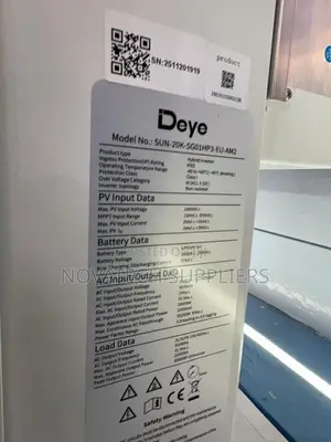 Deye 20kW 3-Phase Hybrid Inverter 1000V PV 37A