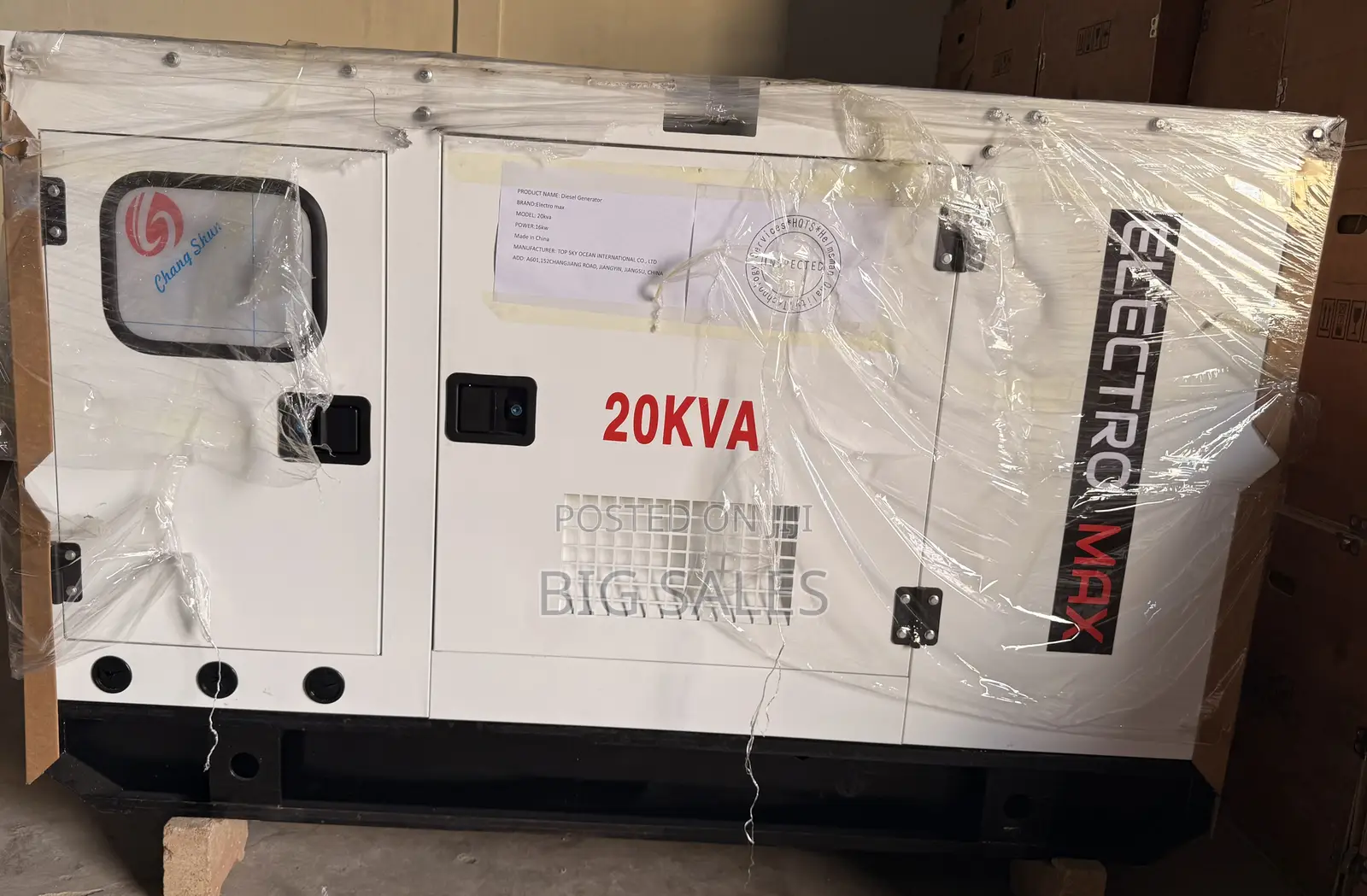 20kva - Diesel Generator 3phase ( Electromax Brand )