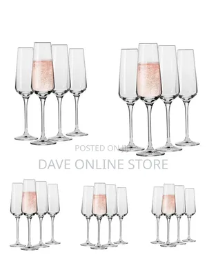 Elegant KROSNO Avant-Garde Champagne Flutes