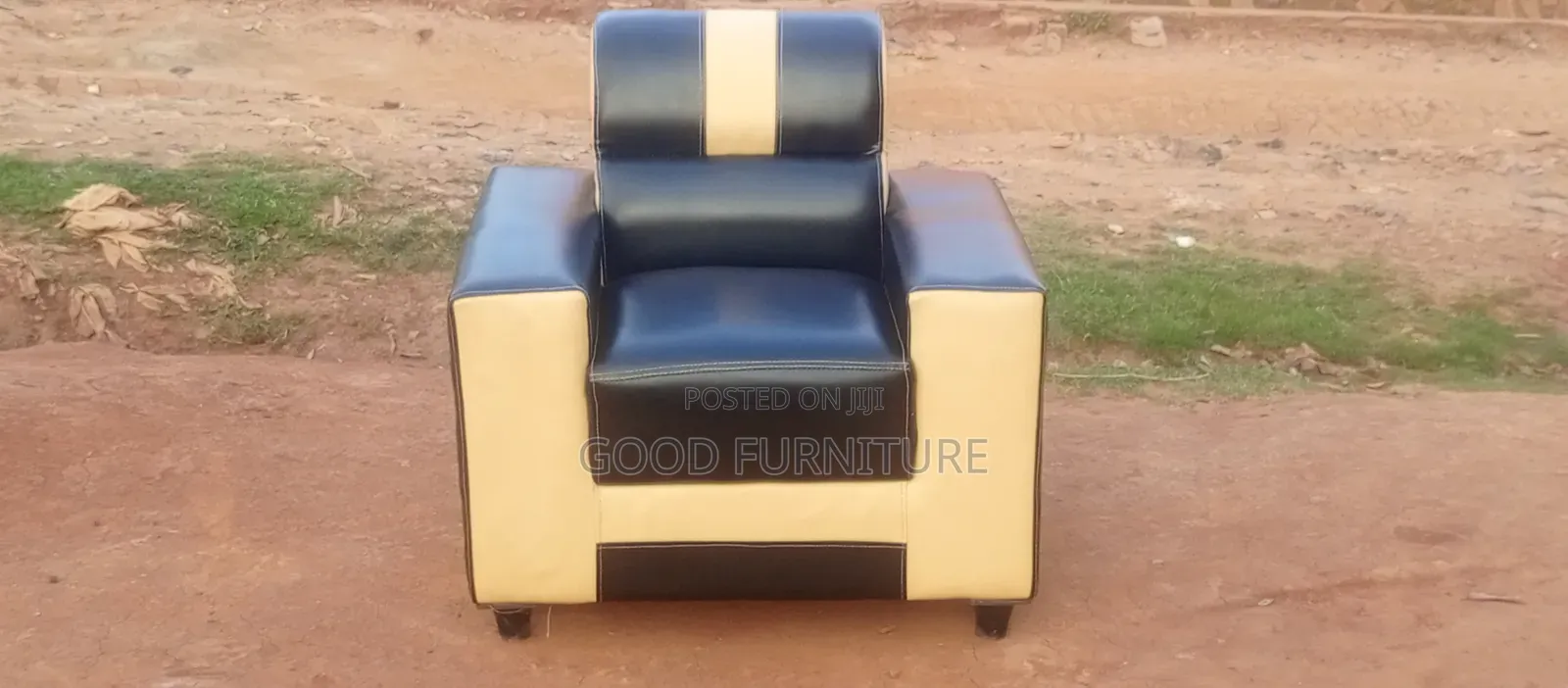Single Seater Black Sofa