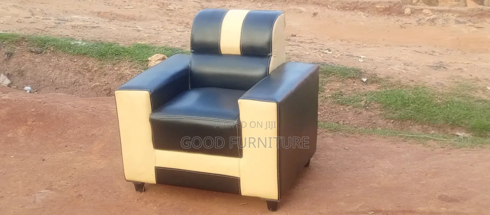 Single Seater Black Sofa